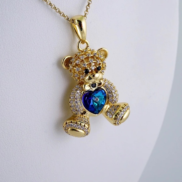 Teddy Bear Pendant Necklace NEW - Picture 2 of 3